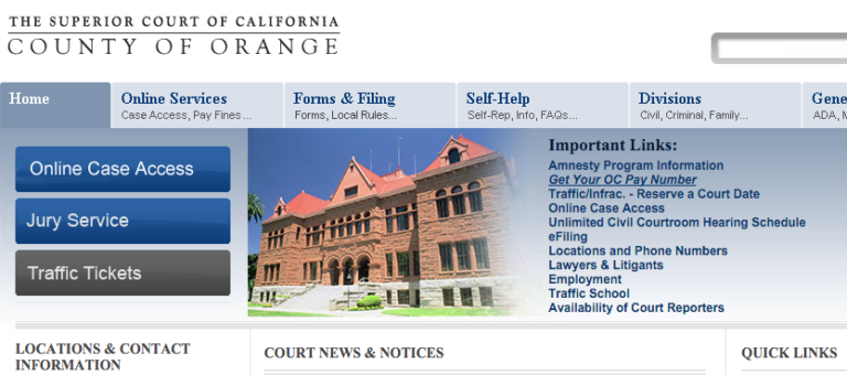 Orange County Court Information Online Case Info